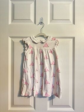 Nellapima White and Pink Bunny Dress 2T